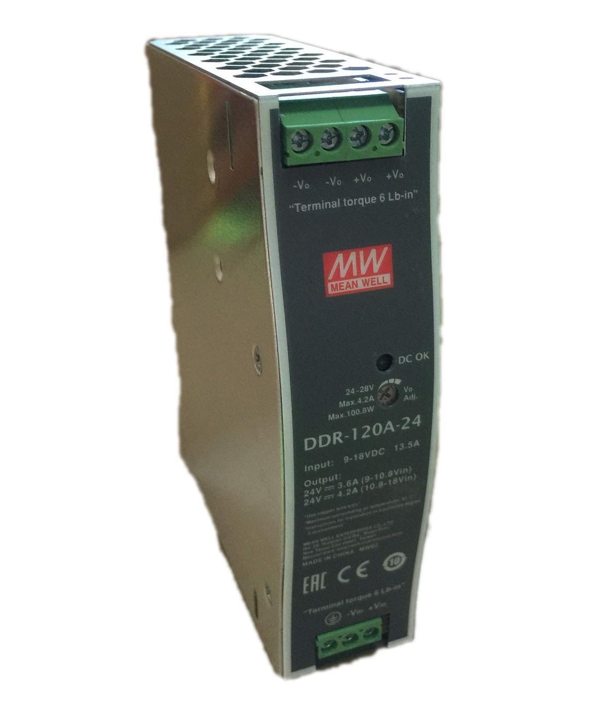 Meanwell DDR-120A-12 12V 8.3A 100W DIN Rail Type DC-DC Converter
