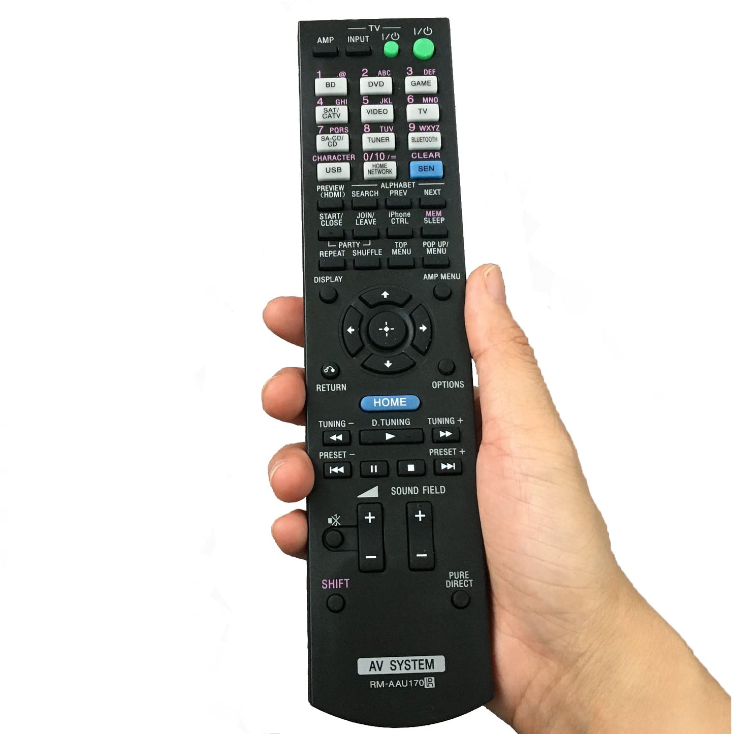 Replaced Remote Control Compatible for Sony STR-DN840 RMAAU170 149205111 STR-DH740 RMAAU168 149204911 Audio/Video AV Receiver Home Theater System