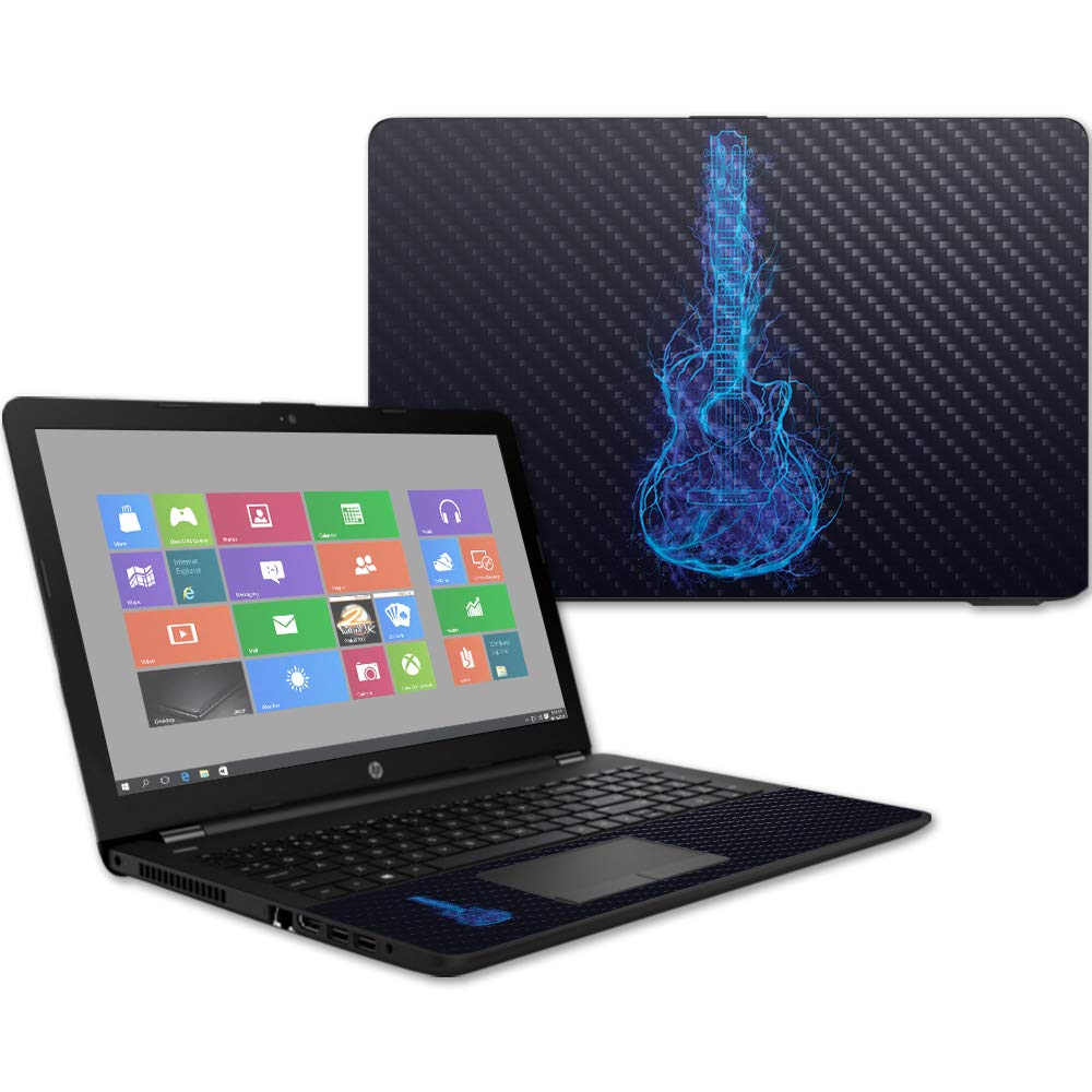 MightySkins Carbon Fiber Skin for HP 15T Laptop 15.6" (2017) - Electric Guitar | Protective, Durable Textured Carbon Fiber Finish | Easy to Apply…
