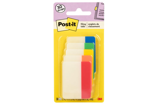 Post-it Sticky Tabs, 2 in. x 1.5 in., 5 Pads of Book Tabs in Assorted Colors for Bookmarking, Annotating, Reading, and Reminders, Yellow, Red, Green