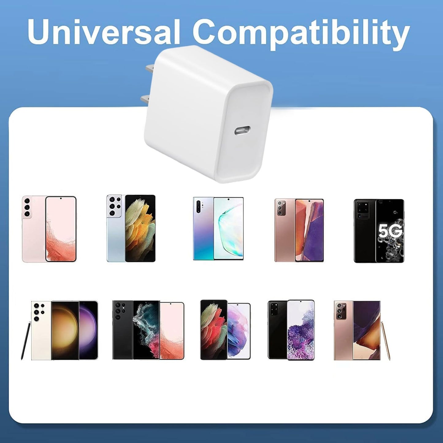 i Phone Charger Fast Charging, 4 Pack 20W Type-C Fast Charger Block for i Phone 17/16/15/14/13/12/11 Pro Max/Xs Max/XR/X,USB-C Charge Brick Box