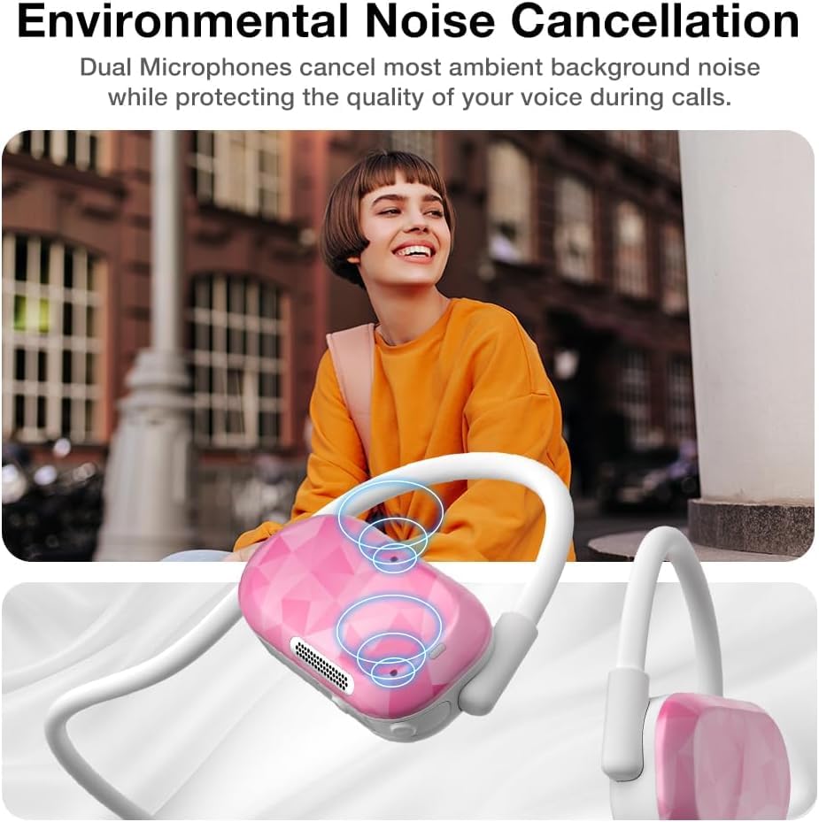 Purity Air Open Ear Headphones - True Air Conduction Wireless Bluetooth Open Ear Earbuds with Dual Mic for iPhone/Android - Secured Long Wearing