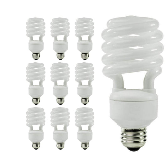 GoodBulb 23-Watt CFL Light Bulbs 2700K Warm White Light Color E26 Base 1600 Lumens 82 CRI 10000 Life Hours EcoSmart Lights Pack of 10 Bulbs