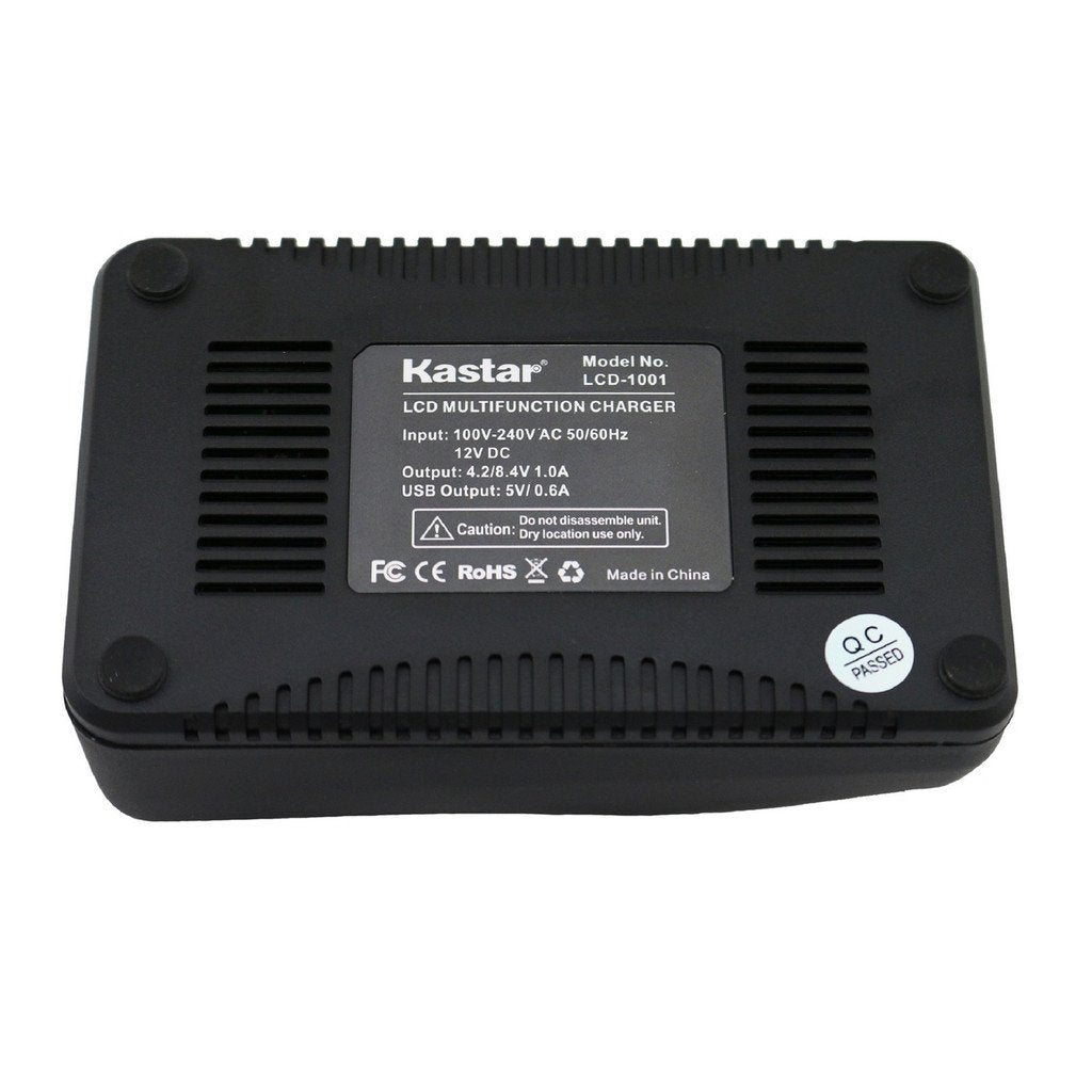 Kastar Ultra Fast Charger(3X faster) Kit for Canon BP-727, BP-718, BP-709, CG-700 and Canon VIXIA HF M50, HF M52, HF M500, HF R30, HF R32, HF R40, HF