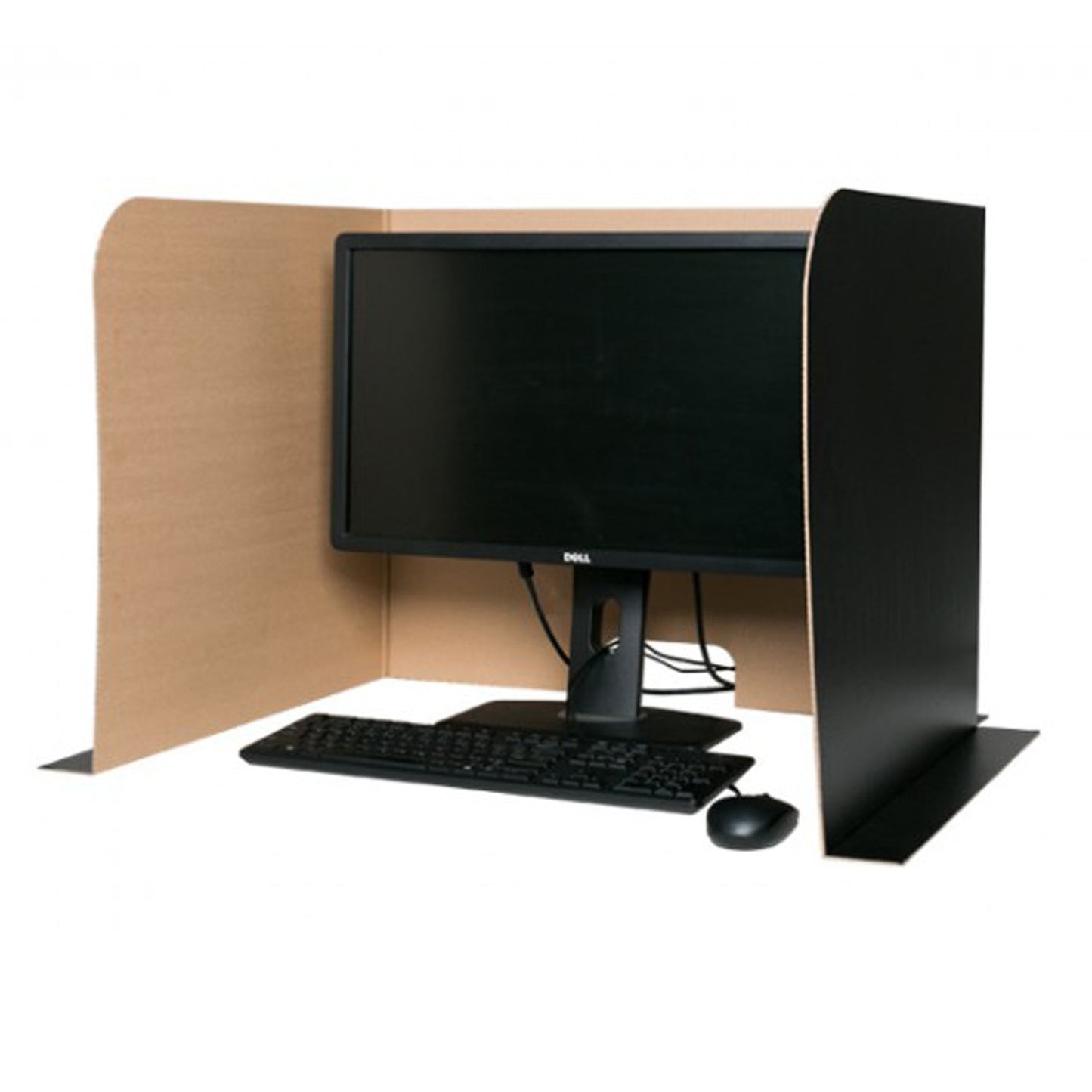 Flipside Products 62.5" x 22.5" Black Desktop Privacy Screen, Large, Dividers For Laptops And Computers, Reduce Distractions, Test Divider, Pack of 12