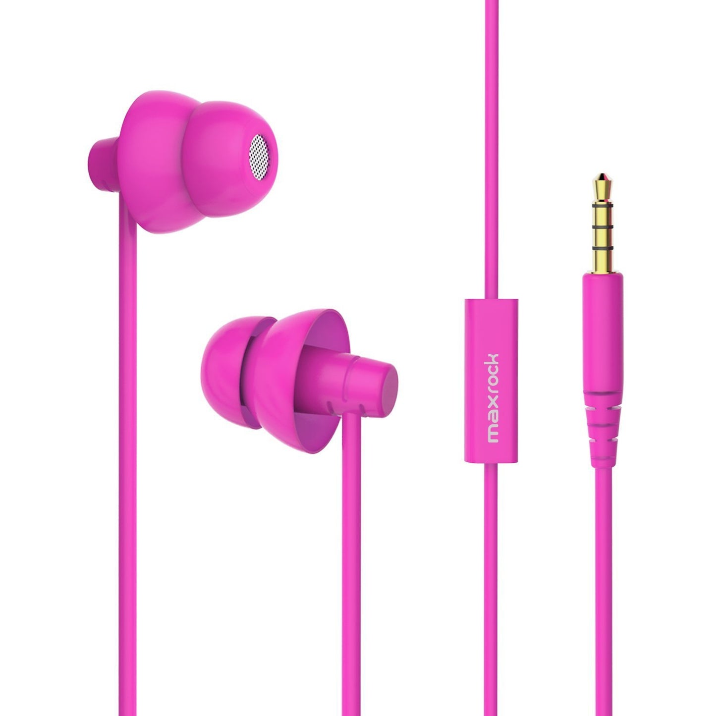 MAXROCK (TM Super Mini Total Soft Silicon Earbuds Headphones with Mic Music Sleep Choice for Cellphones Ipad Tablet Mp3 Laptop and Most 3.5mm Audio