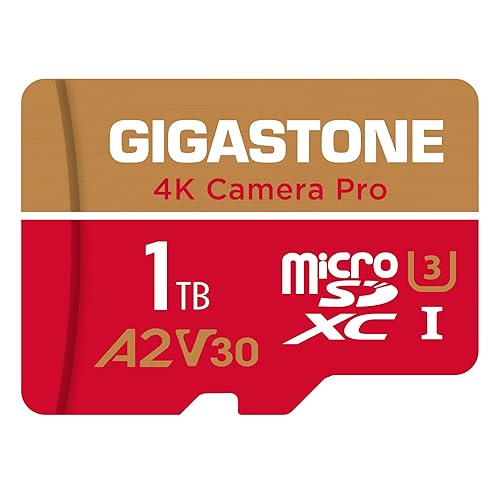 ?5-Years Data Recovery? GIGASTONE 1TB Micro SD Card, 4K Camera Pro, R/W up to 150/130 MB/s, 4K Video Recording for GoPro, DJI, Drone, MicroSDXC Memory