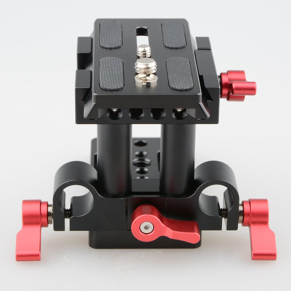 CAMVATE Quick Release Mount Base QR Plate for Manfrotto 501/504/ 577 Tripod Standard Accessory(Red) - 1436