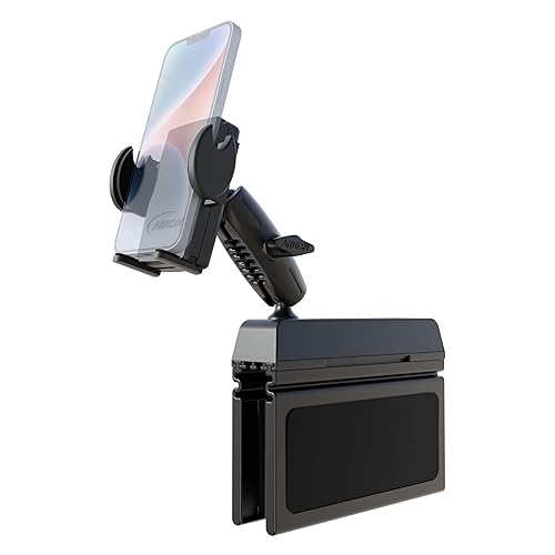 ARKON Mounts Car Console Wedge Phone Mount and Holder | Universal Fit | 360° Adjustable Viewing Angle | Compatible with iPhone, Galaxy, Note, Pixel
