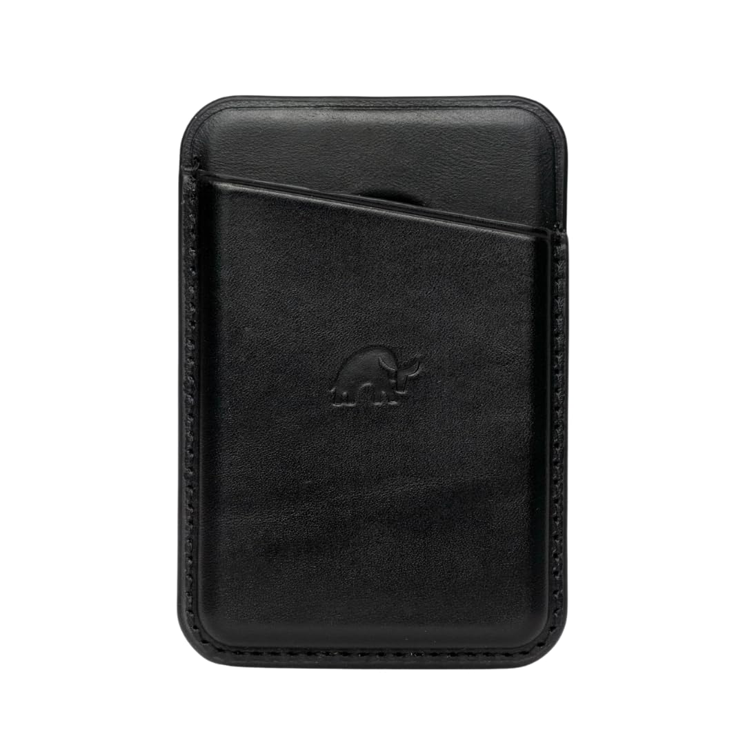 Bullstrap Handcrafted Premium Leather MagSafe Wallet | Compatible w/All MagSafe iPhone Cases | Slim & Minimalist Premium Full-Grain Leather Magnetic