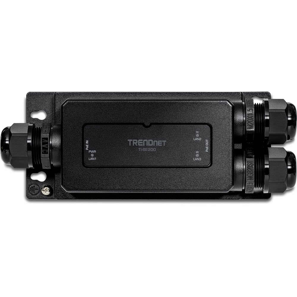 TRENDnet 2-Port Industrial Outdoor Gigabit PoE++ Extender, Hardened IP67 Extreme Temperature Rated Housing, Extends PoE++ Connection up to 200m (656