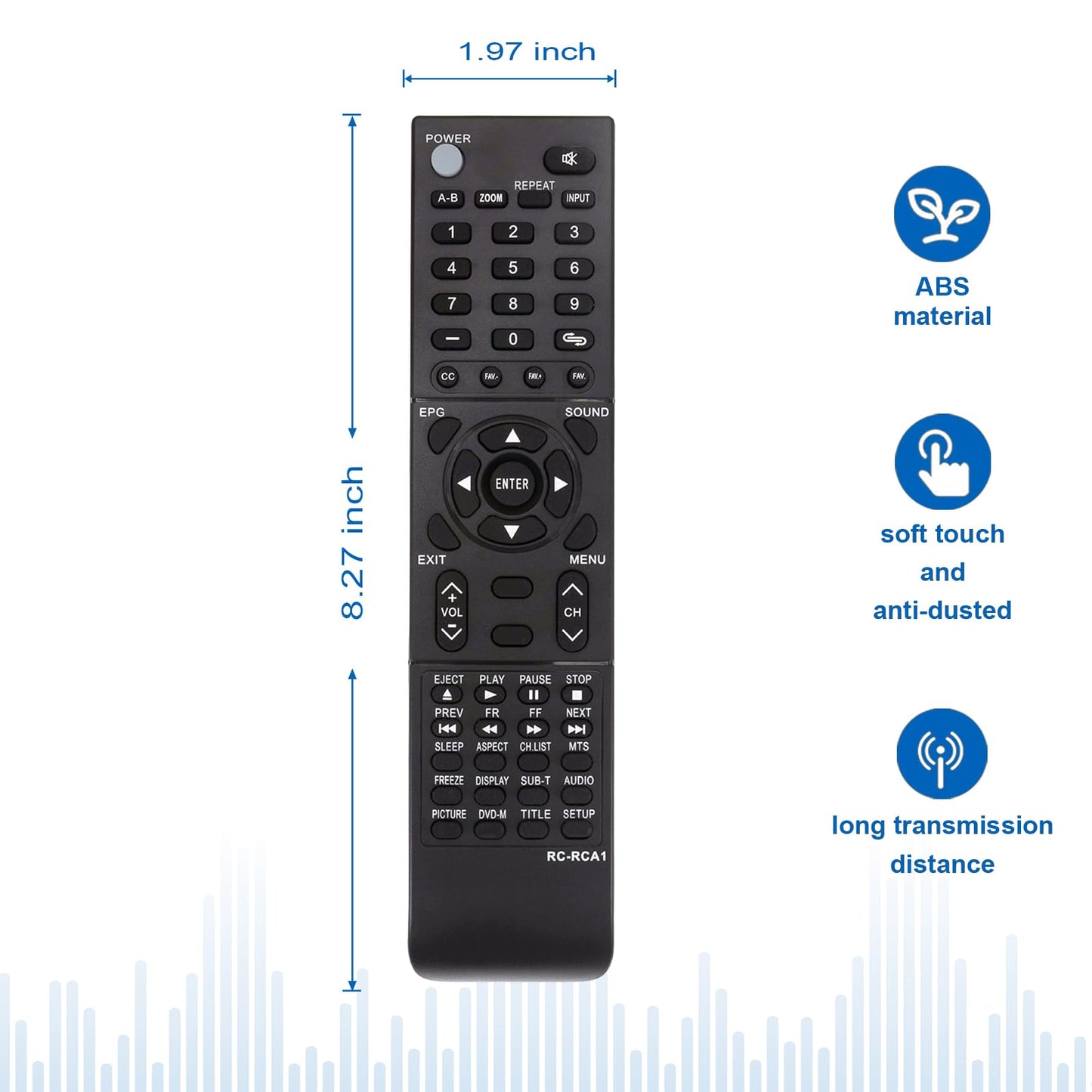 Replaced Remote Control fit for RCA LCD LED HDTV TV WD11452 WD12143 WD12372 WD11392 WD12422 WD12192 WD11442 WD12101 WD12492 WD12021 46LB45RQ
