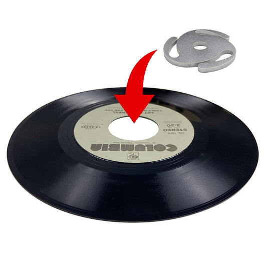sdroceRyaM 45 RPM Adapter Solid Aluminum Dome 45 Adapter for 7 Inch Vinyl Record (Silver)