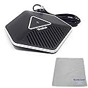 Global Teck Bundle of Yealink CPE80 Expansion Microphone for Yealink Conference Phone CP860, Microfiber Cloth Included, Single Mic Extender (1 Unit)