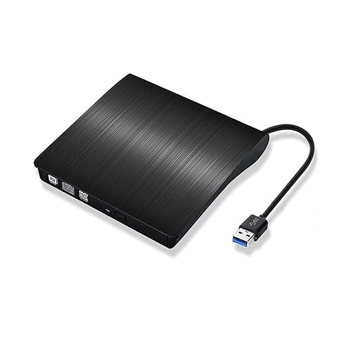 Xglysmyc USB 3.0 External CD/DVD Drive,Ultra-Thin Touch Portable High-Speed Data Transfer CD/DVD-RW Burner Player for Desktop Laptop Ultrabook Support