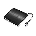 Xglysmyc USB 3.0 External CD/DVD Drive,Ultra-Thin Touch Portable High-Speed Data Transfer CD/DVD-RW Burner Player for Desktop Laptop Ultrabook Support