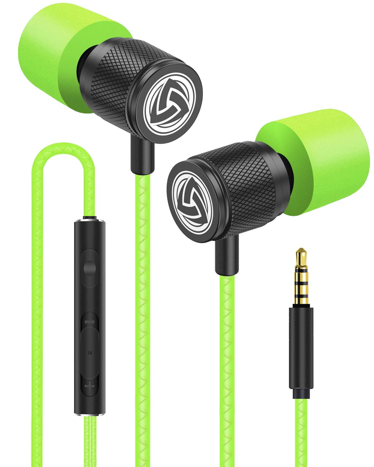 LUDOS Ultra Wired Earbuds in-Ear Headphones, 5 Years Warranty, Earphones with Microphone, Noise Isolating Ear Buds, Memory Foam for iPhone, Samsung
