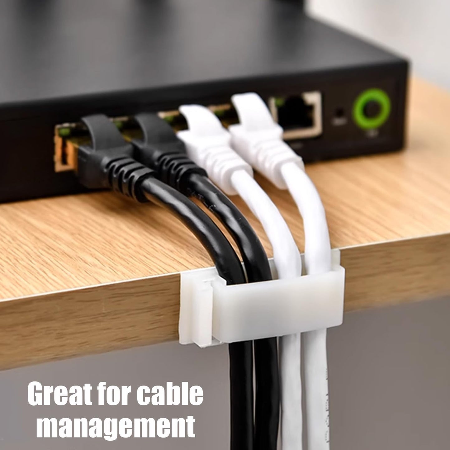 Adhesive Cable Clips Holder, Outdoor Light Clips, White Cord Wire Clips, Sturdy Nylon Cord Wall Finisher Wire Clamp for Home, Car, Office Desk Wire