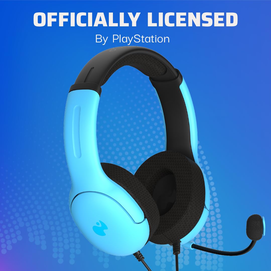 PDP AIRLITE Wired Stereo Gaming Headset, Officially Licensed by Sony PlayStation 5, PS5/PS4/PS3/PC, Lightweight Durable Headphones, 3.5mm Audio Jack