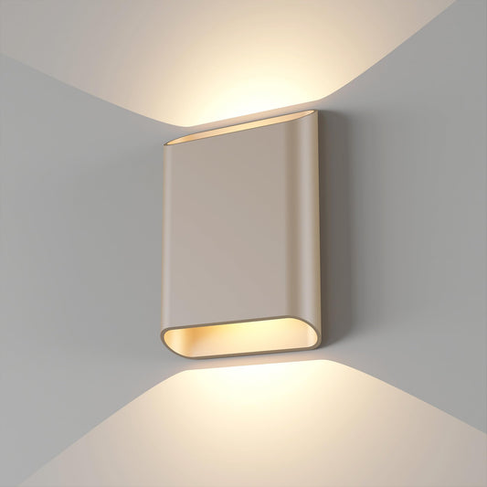 ilucezzo Aluminum Wall Sconces 15.5W LED Waterproof Wall Lights, IP65 Outdoor Porch Lamp Up and Down Dimmable Modern Wall Lamps for Bedroom Living