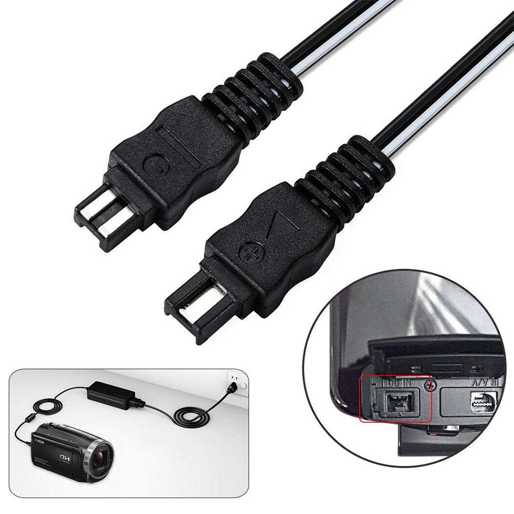 JNSupplier AC DC Adapter Charger w/Power Cord for Sony AC-L200 AC-L200A AC-L200B AC-L200C AC-L200D AC-L200F AC-L200P HandyCam Camcorder