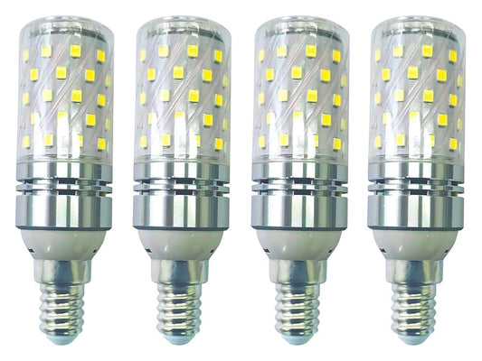 CTKcom 12W E14 LED Candelabra Light Bulb,E14 Base Corn Bulb,100 Watt Equivalent Chandelier Bulbs Daylight White 6000K,AC85-265V 1400LM Lights Bright