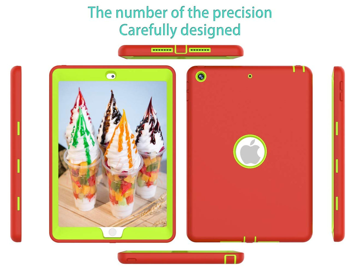 Case for ipad 4th 3rd 2nd Generation 9.7 inch (11Years ago Old Model) A1458 A1430 A 1416 High-Impact Shock Absorbent Silicone Hard Plastic Dual Layer