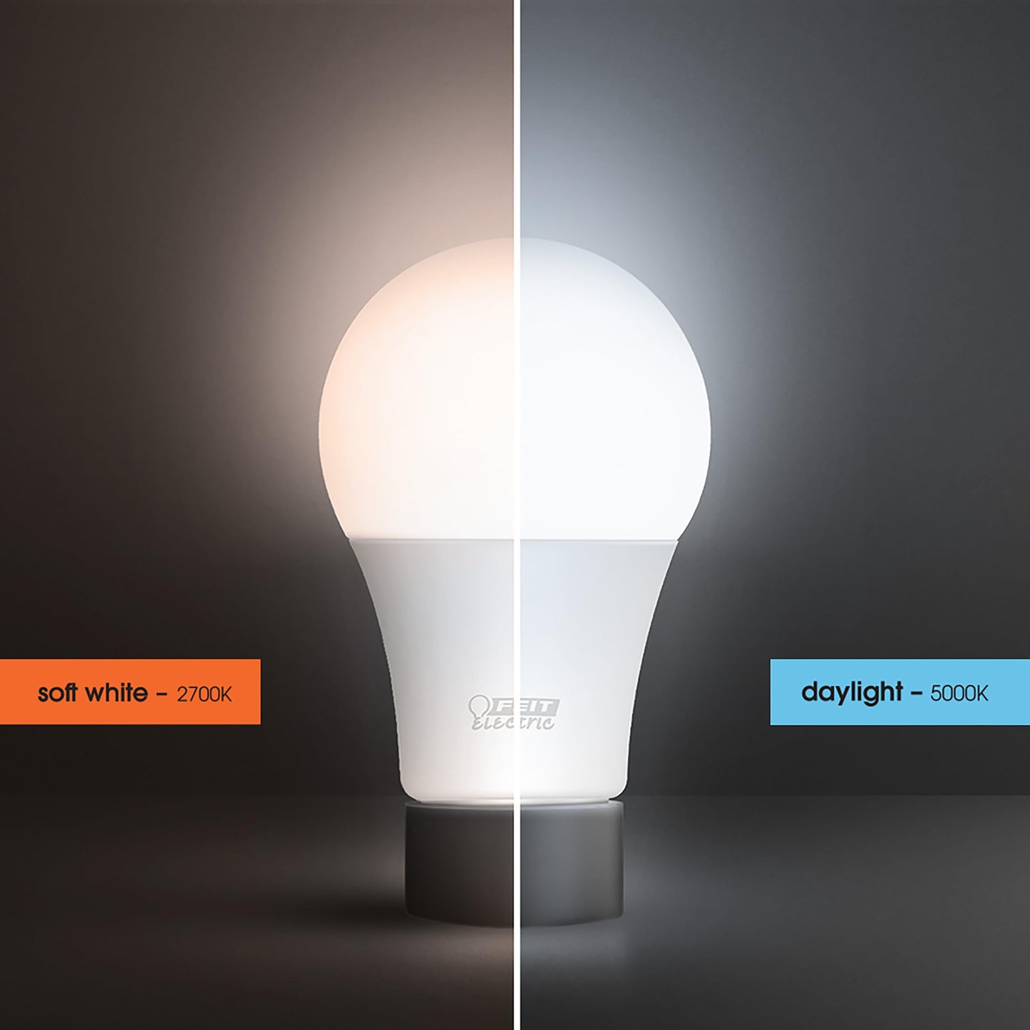 Feit Electric A19 LED Light Bulbs, 60W Eq, Dimmable, Soft White 4 Pack