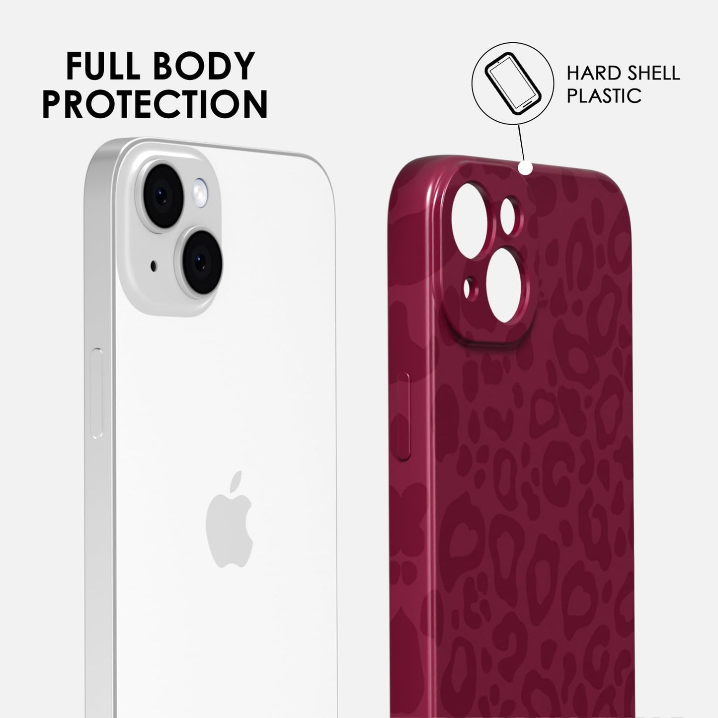 Svanove for iPhone 13 Mini Case Cheetah Print Phone Case, Cute Y2K Leopard Pattern Cases Hard Shell Plastic for Women Girls, Girly Aesthetic Animal