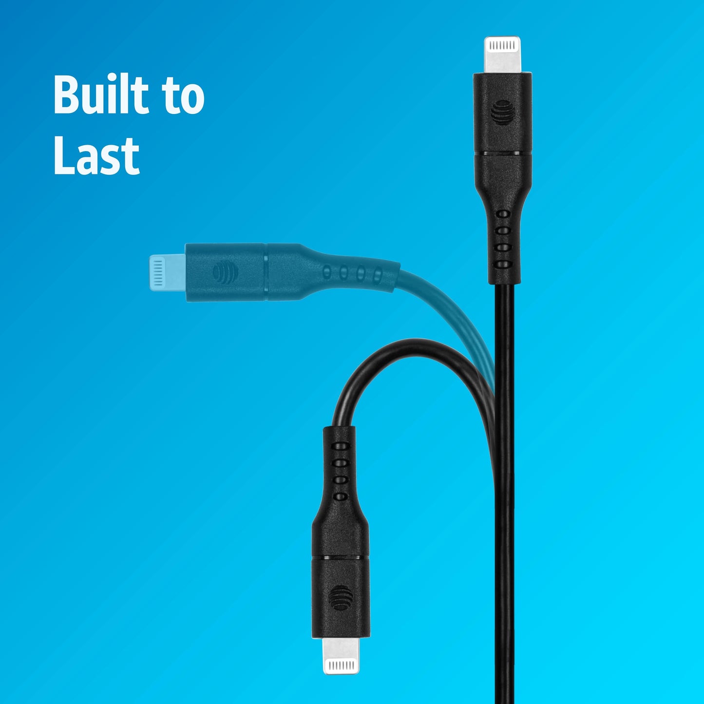 AT&T 6ft USB-C to Lightning Cable - MFi Certified 60W Fast Charging iPhone Charger Cord, USB-IF Certified, Braided Nylon, Durable Engineered Copper…