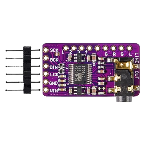 QCCAN Interface I2S PCM5102A DAC Decoder GY-PCM5102 I2S Player Module pHAT Format Board Digital PCM5102 Audio Board for Raspberry Pi