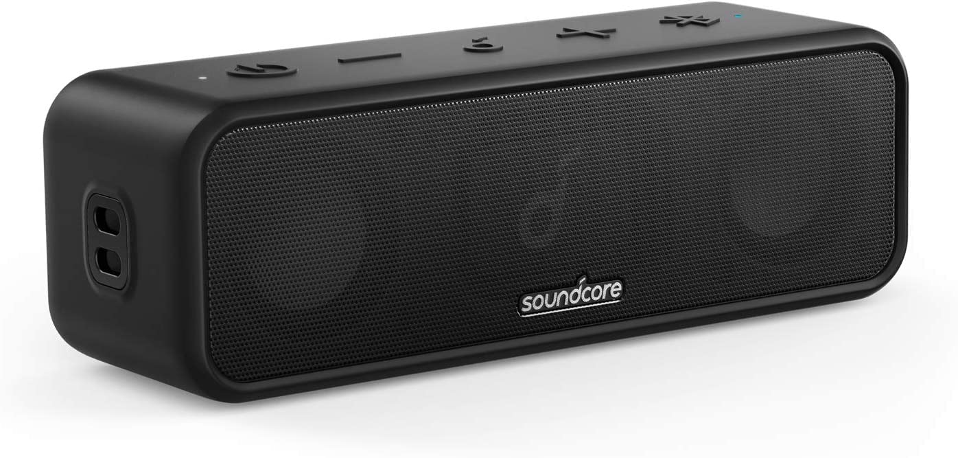 Soundcore Anker 3 Portable Bluetooth Speaker - Wireless, IPX7 Waterproof, 24H Playtime, Pure Titanium Diaphragm Drivers, PartyCast, BassUp, Custom EQ