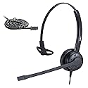 MKJ Cisco Telephone Headset with Microphone Noise Canceling Corded RJ9 Call Center Office Phone Headset for Cisco CP-7861 7942G 7941G 7945G 7960 7961G
