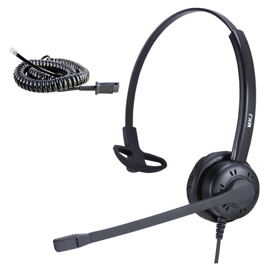MKJ Cisco Telephone Headset with Microphone Noise Canceling Corded RJ9 Call Center Office Phone Headset for Cisco CP-7861 7942G 7941G 7945G 7960 7961G