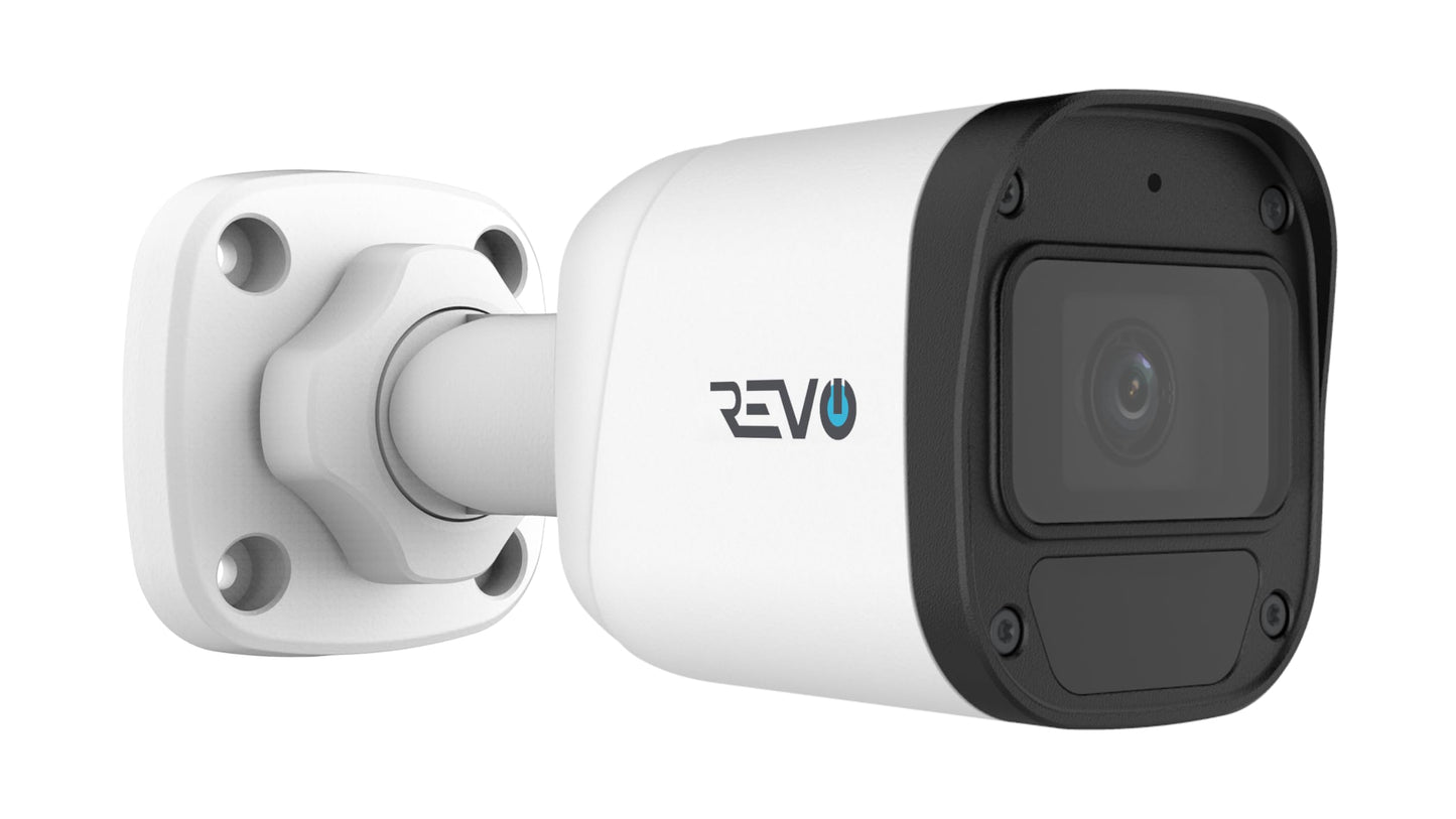 REVO Ultra 4CH 4K POE H.265 NVR, 1TB & 2X 2K (4MP) Indoor/Outdoor IR Cameras with Built-in Mic - Remote Access Via Pc, Mac & Phone (No Monthly Fee)