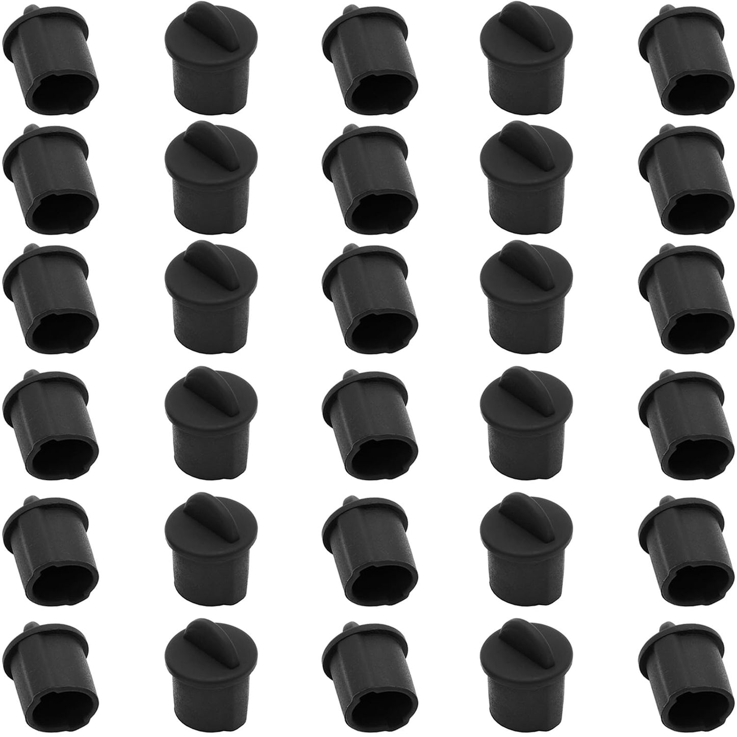 30 Pcs BNC Silicone Protectors Cap Female Port Cover Anti Dust Stopper Plug Cover Protector Cap,Style A,Black