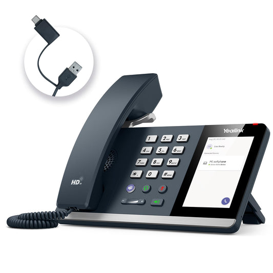 Yealink MP45 Microsoft Teams Certified USB Desk Phone | NOT SIP/VoIP Compatible | Plug & Play,Powered by Computer via USB-A/C | Dedicated Teams/Skype