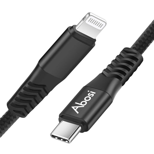 Abosi Charger Cable USB C to Lightning Cable 10Ft [Apple MFi Certified] Durable Braided Nylon Type C to Cable Fast Charge for 12/12 Pro/12 Mini/11…