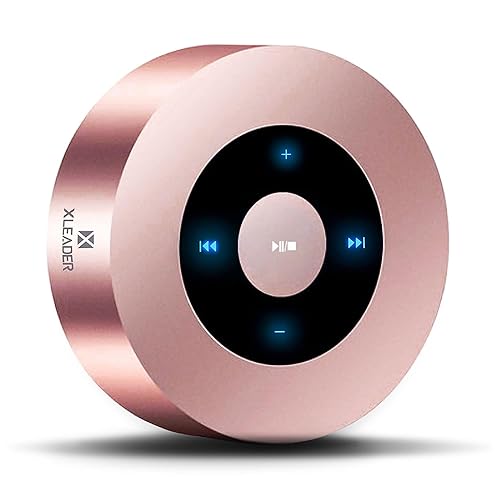 XLEADER Mini Bluetooth Speaker (Travel Case Provided) HD Sound&Rich Bass, Touch Design, 12-15H Playtime, Support Aux Input, Micro SD, Mic, for iPhone