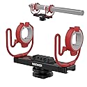 NEEWER Microphone Shock Mount, Adjustable Cold Shoe Mic Holder for Camera, Boom Pole, Tripod Accessories Compatible with Rode NTG Series Sennheiser