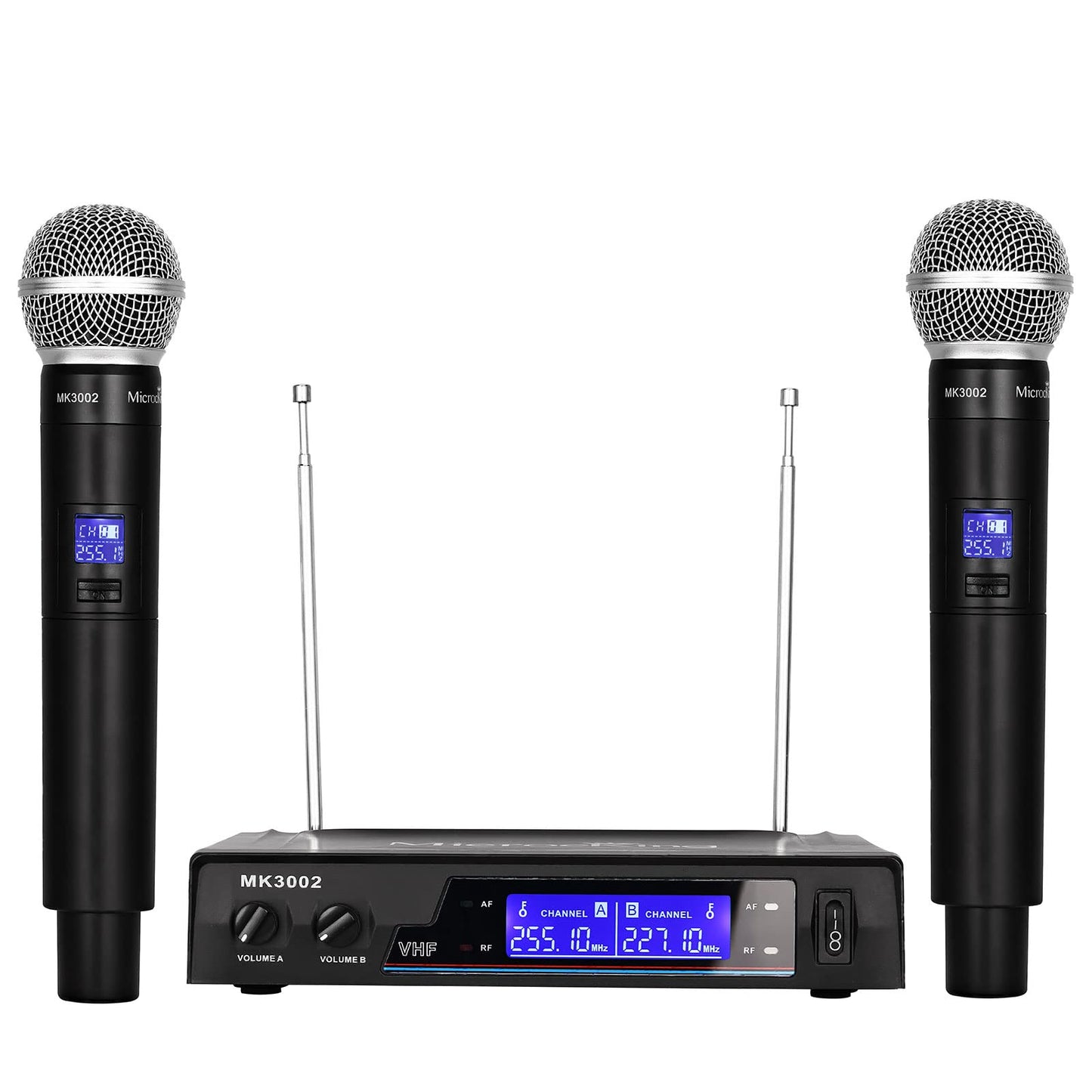 MicrocKing Wireless Microphone System Dynamic Handheld Microphones,150 Ft Operating Range,16 Hours Continuous Use,Ideal for Karaoke, Party, DJ
