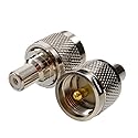 CablesOnline, 2-Pack RCA Female to UHF PL259 Male 50-ohm RF Coaxial Adapter, RF-192-2