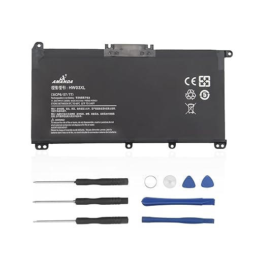 A AMANDA HW03XL Laptop Battery for HP Pavilion 15-EG 15-EG0010NR,15-EH0014na,15-EH1070WM 17-CP0XXX 17-CN0010nr, 17-CN0XX 17-CN0010nr, 17-CN0XX 240 245
