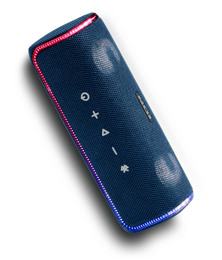 ION Audio Slam Jam - IPX7 Waterproof Bluetooth Speaker with Microphone, Rechargeable Battery, 15 Drum Sounds, Aux Input and USB Charge Port, midnight