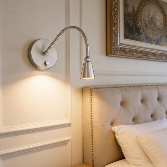 HomeFocus Bedside Wall Light,Eye-Caring LED Reading Wall Lamp,Dimmable Wall Light,Wall Sconces