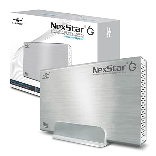 Vantec 3.5-Inch SATA 6Gb/s to USB 3.0 HDD Enclosure, Silver (NST-366S3-SV)