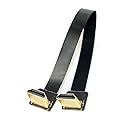 Cablecc CYFPV Dual 90 Degree Down Angled HDMI Type A Male to Male HDTV FPC Flat Cable 20cm for FPV HDTV Multicopter Aerial Photography