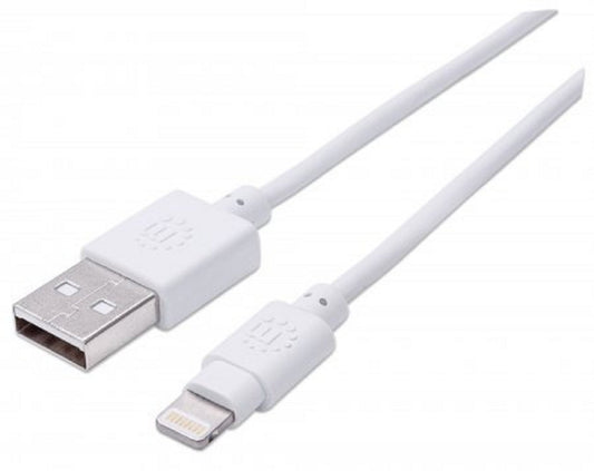 Manhattan iLynk Lightning Cable A Male / 8-Pin Male, 0.5 Meter (1.5 Feet), White