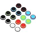 Obeka Compatible with 8 Pairs Thumb Grips Silicone Analog Stick Covers Thumbstick Controller Replacement Joystick Cap PS4 PS3 PS2 Xbox One Xbox 360