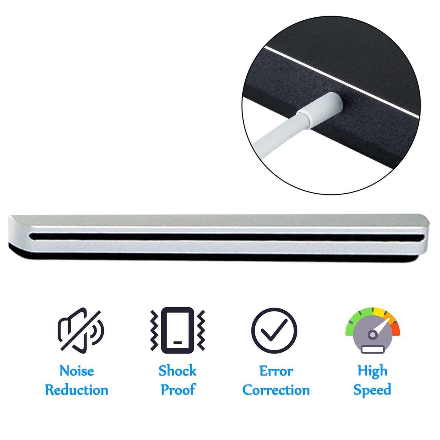 VikTck External USB-C SuperDrive DVD CD Drive Portable DVD CD Reader/Burner for Apple-MacBook Air/Pro/iMac/Mini/MacBook Pro/ASUS/DELL/Laptop